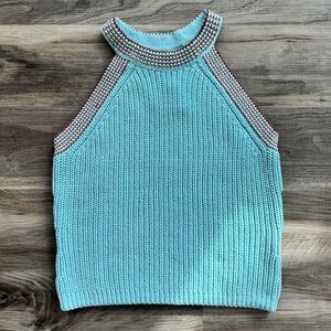 Madewell | Knit Halter-Neck Cutaway Sweater Tank